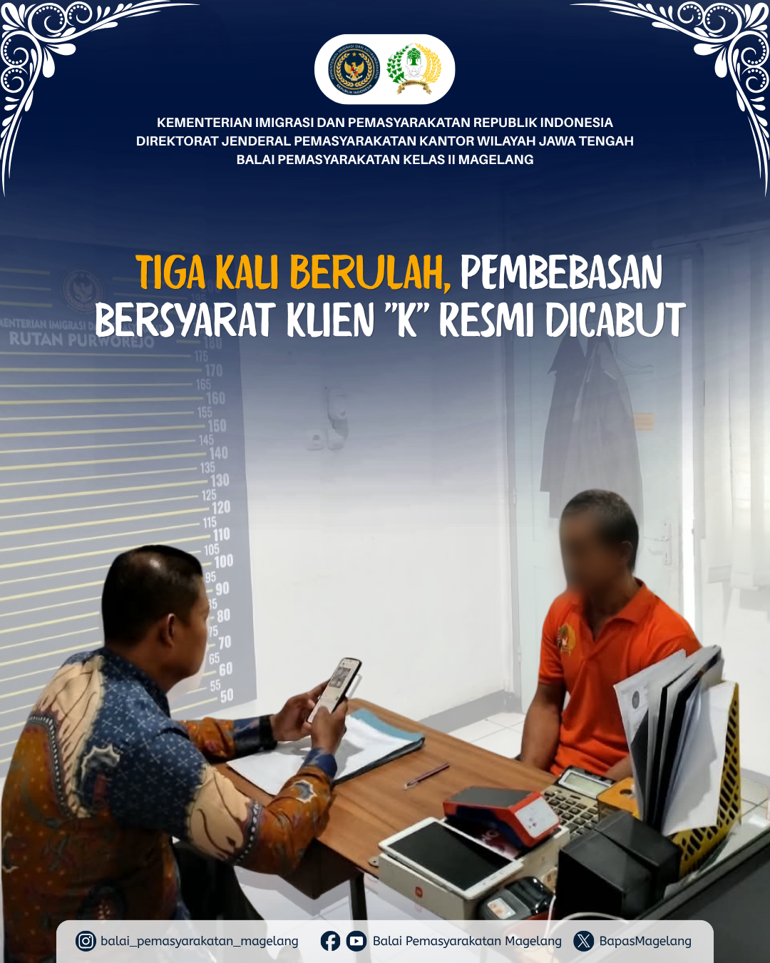 Tiga Kali berulah, PB Klien "K" Resmi di Cabut
